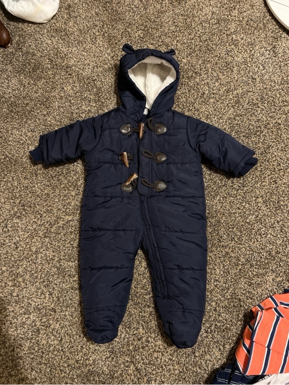 The children’s place bear snow suit 3-6 months